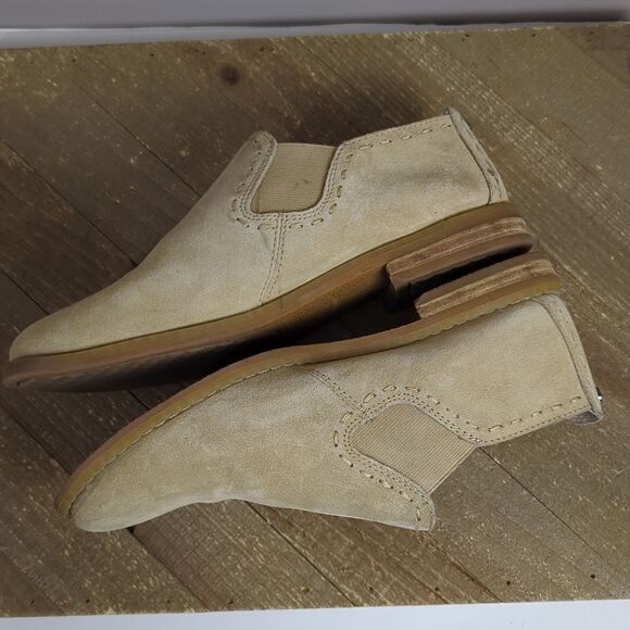 Hush puppies Chardon slip on suede shoes Chino Tan suede - Picture 5 of 9